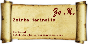 Zsirka Marinella névjegykártya